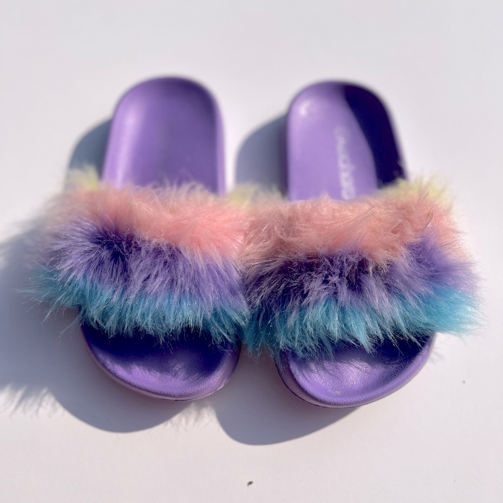 Girls Fuzzy Slides